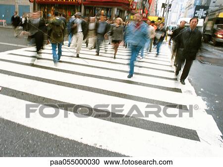 People walking on pedestrian crossing, blurred View Large Photo Image Stock Image - People walking on pedestrian crossing, blurred. Fotosearch