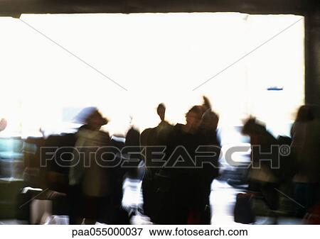 Silhouettes of people, blurred View Large Photo Image Stock Photo - Silhouettes of people, blurred. Fotosearch