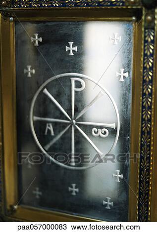 Christian monogram engraved in metal View Large Photo Image Stock Image - Christian monogram engraved in metal. Fotosearch