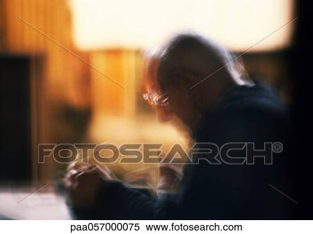 Silhouette of man, side view, blurred View Large Photo Image Stock Photography - Silhouette of man, side view, blurred. Fotosearch