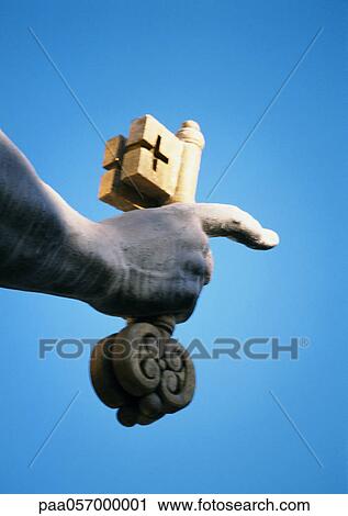 Statue of St. Peter, hand holding key, close-up View Large Photo Image Stock Image - Statue of St. Peter, hand holding key, close-up. Fotosearch