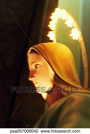 Statue of Virgin Mary, close-up of head View Large Photo Image Stock Image - Statue of Virgin Mary, close-up of head. Fotosearch