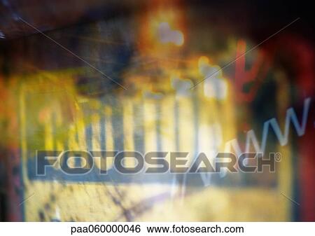 Stock Illustration - Caution text on sign and "www" text, composite, close-up. Fotosearch