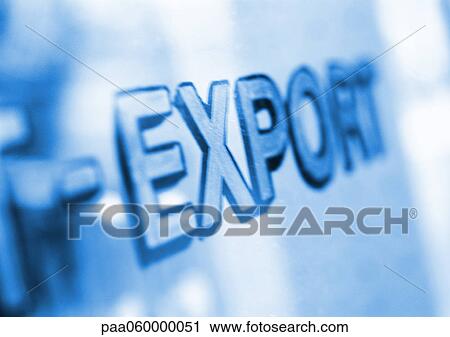 Clip Art - Export text, extreme close-up. Fotosearch