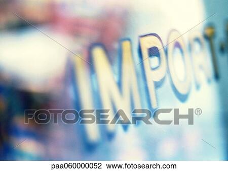 Drawing - Import text, extreme close-up. Fotosearch