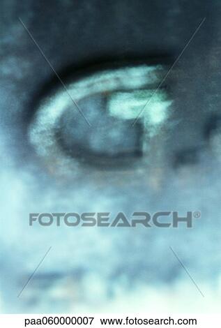 Stock Illustration - Letter G, close-up, blurred. Fotosearch