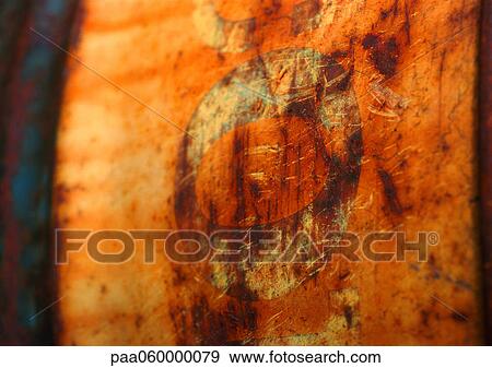 O text on scratched surface, close-up View Large Illustration Stock Illustration - O text on scratched surface, close-up. Fotosearch