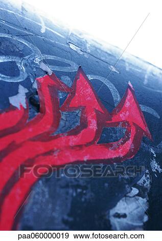Red arrows painted on wall, close-up View Large Illustration Stock Illustration - Red arrows painted on wall, close-up. Fotosearch