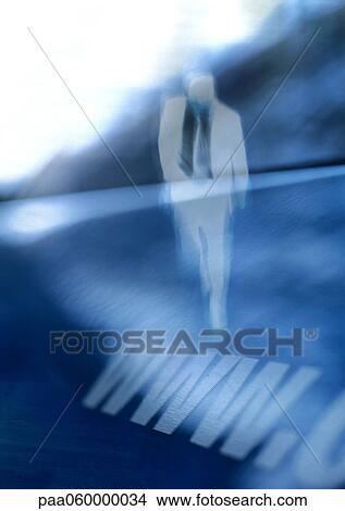 Stock Illustration - WWW symbol and male figure, composite, close-up. Fotosearch