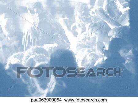 Crowd of people in night club dancing, blurred and faded. View Large Photo Image Picture - Crowd of people in night club dancing, blurred and faded.. Fotosearch