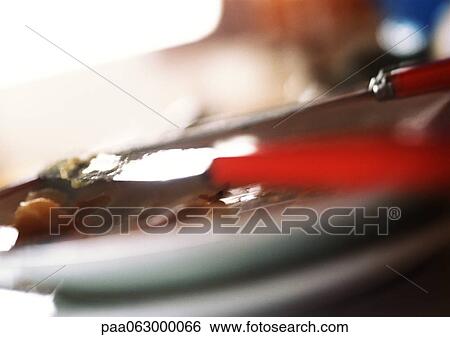 Plate and silverware, close up, blurred View Large Photo Image Stock Photograph - Plate and silverware, close up, blurred. Fotosearch