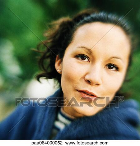 Young woman, close-up, portrait. View Large Photo Image Stock Image - Young woman, close-up, portrait.. Fotosearch