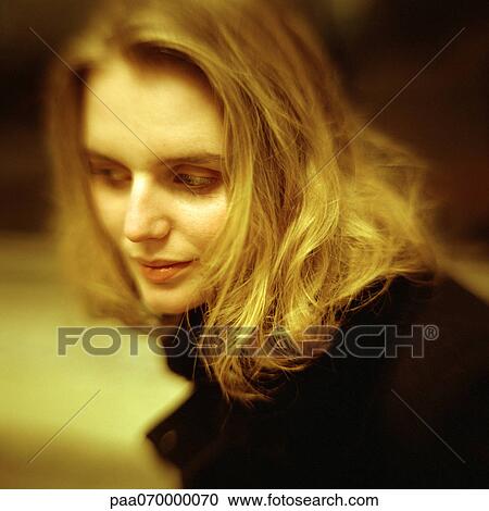 Young woman, close-up, portrait. View Large Photo Image Stock Image - Young woman, close-up, portrait.. Fotosearch