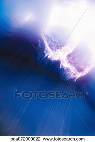 Drawing - Light effect, blues and white.. Fotosearch