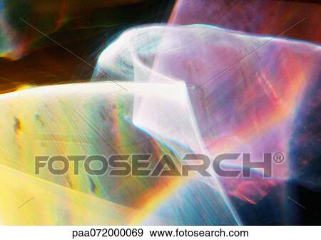 Stock Illustration - Light effect, pinks and yellows with rainbow effect. Fotosearch