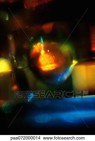 Stock Illustration - Light effect, reds, yellows and blues, blurry. Fotosearch