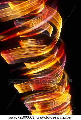 Drawing - Spiraling light effect, reds and yellows.. Fotosearch