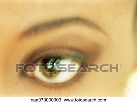 Woman's brown eye looking away from camera, blurred close up. View Large Photo Image Stock Image - Woman's brown eye looking away from camera, blurred close up.. Fotosearch