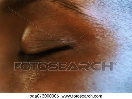 Woman's eye closed, close up. View Large Photo Image Stock Photography - Woman's eye closed, close up.. Fotosearch