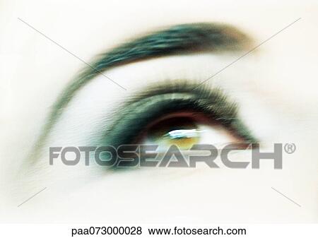 Woman's green eye looking up, blurred close up. View Large Photo Image Stock Photo - Woman's green eye looking up, blurred close up.. Fotosearch