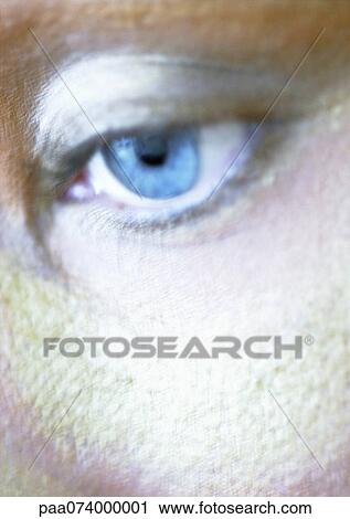 Woman's blue eye, close-up, blurry. View Large Photo Image Stock Image - Woman's blue eye, close-up, blurry.. Fotosearch