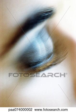 Stock Image - Woman's closed eye with make-up, close-up. Fotosearch