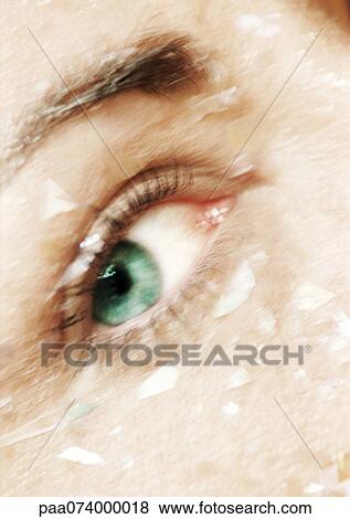 Woman's green eye, close-up View Large Photo Image Stock Photo - Woman's green eye, close-up. Fotosearch