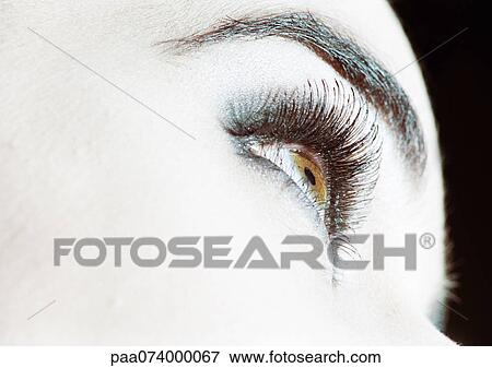 Woman's hazel eye, close-up, low angle view View Large Photo Image Stock Photo - Woman's hazel eye, close-up, low angle view. Fotosearch