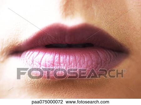 Woman wearing lipstick, close up of mouth. View Large Photo Image Stock Image - Woman wearing lipstick, close up of mouth.. Fotosearch
