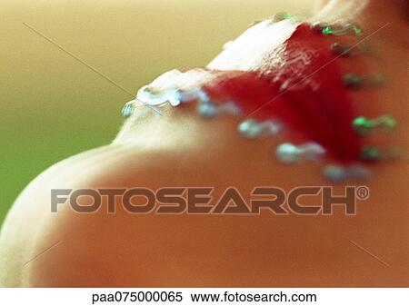 Woman wearing red lipstick, close up of mouth with jewel adornments, side view, blurred. View Large Photo Image Stock Photography - Woman wearing red lipstick, close up of mouth with jewel adornments, side view, blurred.. Fotosearch