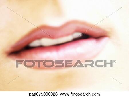 Woman's mouth, close up, blurred. View Large Photo Image Stock Photograph - Woman's mouth, close up, blurred.. Fotosearch