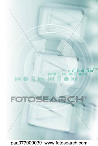 Stock Photo - Arrow buttons, montage. Fotosearch