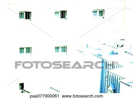 Barred windows and building rooftops View Large Photo Image Stock Image - Barred windows and building rooftops. Fotosearch
