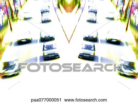 Mirror image of cars on street, composite View Large Photo Image Stock Image - Mirror image of cars on street, composite. Fotosearch