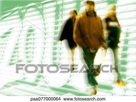 People walking in front of graffiti, montage View Large Photo Image Picture - People walking in front of graffiti, montage. Fotosearch