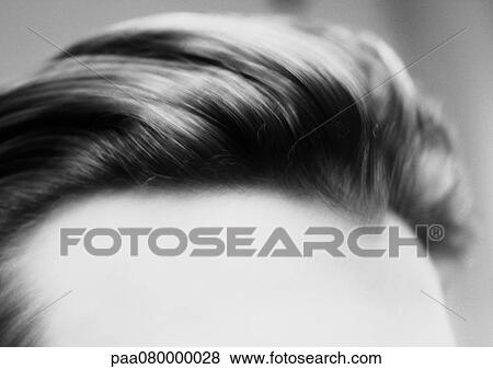Man's hairline, black and white. View Large Photo Image Stock Photo - Man's hairline, black and white.. Fotosearch