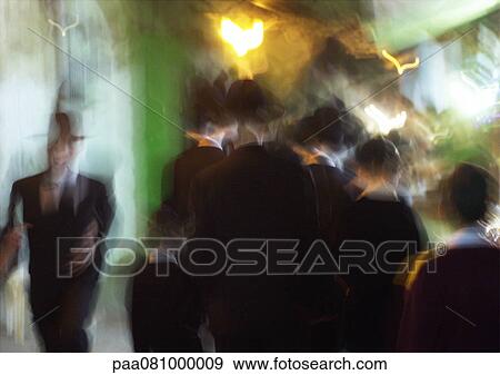 Stock Photo - Israel, Jerusalem, crowd of people, blurred motion. Fotosearch