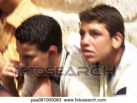 Israel, Jerusalem, two boys, close-up, blurry. View Large Photo Image Stock Image - Israel, Jerusalem, two boys, close-up, blurry.. Fotosearch