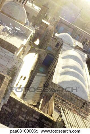 Israel, Jerusalem, Via Dolorosa, high angle view View Large Photo Image Stock Photography - Israel, Jerusalem, Via Dolorosa, high angle view. Fotosearch