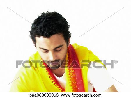 Close up of hindu man's face, meditating. View Large Photo Image Stock Image - Close up of hindu man's face, meditating.. Fotosearch