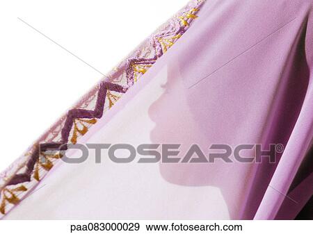 Close up of woman's face behind veil View Large Photo Image Stock Photo - Close up of woman's face behind veil. Fotosearch