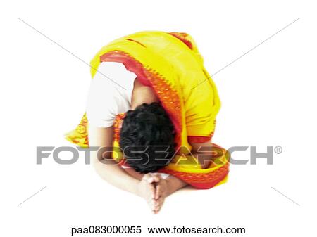 Hindu man bending over, praying. View Large Photo Image Stock Photography - Hindu man bending over, praying.. Fotosearch