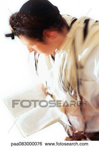 Jewish man praying with Torah, blurry. View Large Photo Image Stock Photograph - Jewish man praying with Torah, blurry.. Fotosearch