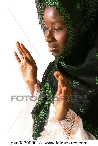 Muslim woman praying. View Large Photo Image Stock Photo - Muslim woman praying.. Fotosearch