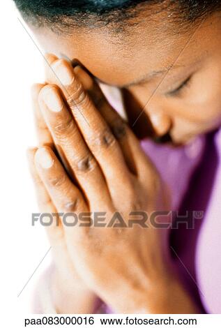 Woman with eyes closed, praying, close-up View Large Photo Image Stock Photograph - Woman with eyes closed, praying, close-up. Fotosearch