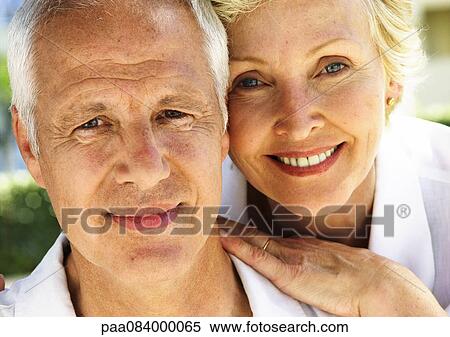 Stock Photography - Mature couple, portrait, close-up. Fotosearch