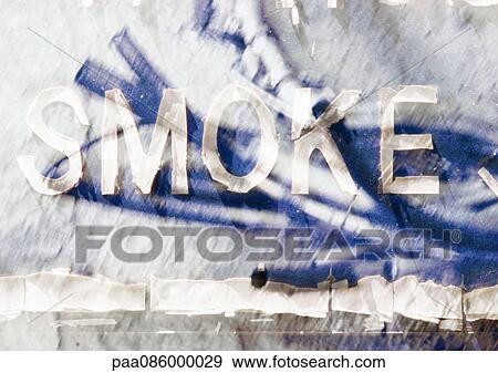 Stock Illustration - Smoke typography, montage. Fotosearch