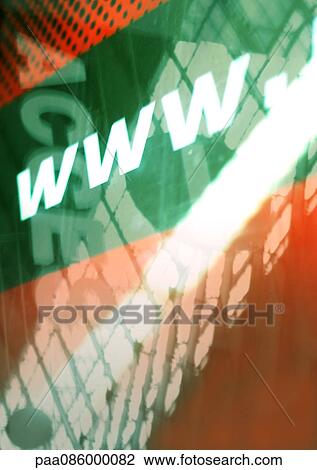 Drawing - www. typography in white, montage. Fotosearch