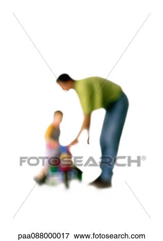 Silhouette of man playing with child, on white background, defocused View Large Photo Image Stock Photo - Silhouette of man playing with child, on white background, defocused. Fotosearch