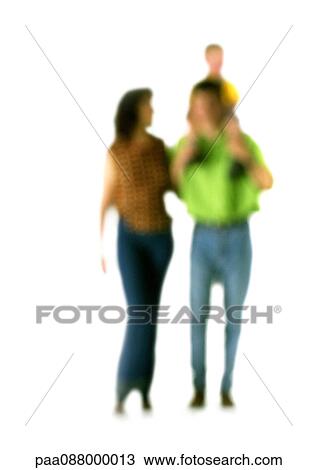Silhouette of woman and man with child on shoulders, on white background, defocused View Large Photo Image Stock Image - Silhouette of woman and man with child on shoulders, on white background, defocused. Fotosearch